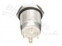Push button contact 12mm metal round green